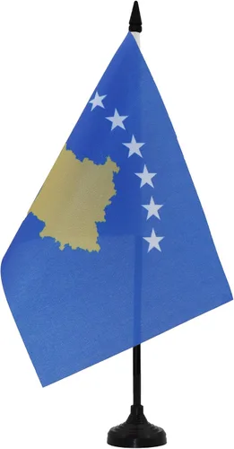 Vista 106 de AZ FLAG Aland Table Flag 4x6 in 100D Polyester Plastic Base Indoor use Finnish 15x10 cm desk flag stitched finish with reinforced edges with