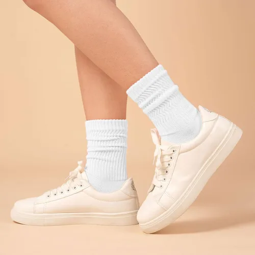 Vista 2 de Calcetines de Pilates Slouch Crew para mujer, calcetines de yoga con agarre antideslizante para barre ballet, baile, hospital, entrenamiento