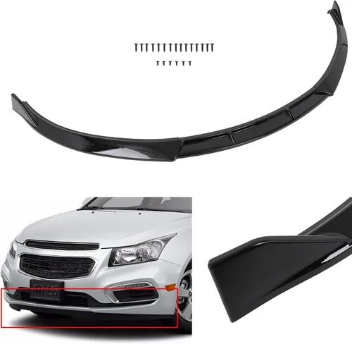 Vista 3 de ROADFAR Divisor de labio de parachoques delantero negro brillante para Chevrolet Cruze 2011-2014