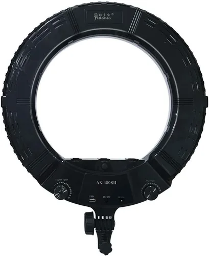 Vista 3 de Kit de luces de anillo [versión mejorada-0.7 in ultra delgado]-18 pulgadas, 3200-5600 K, anillo de luz LED regulable con soporte de luz, clip