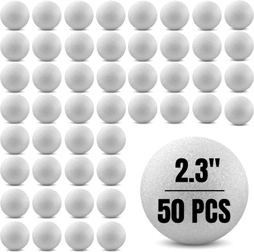 Vista 26 de Hygloss Bolas redondas de espuma para manualidades 6 piezas de espuma blanca de 3.8 pulgadas (XPS) para artes, pequeñas bolas de espuma