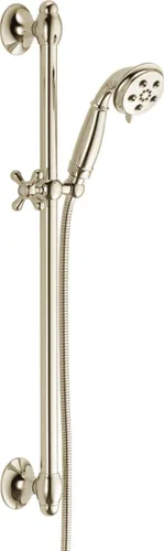 Vista 6 de Delta Faucet 3-Spray H2Okinetic Slide Bar ducha de mano con manguera, bronce champán 51308-CZ