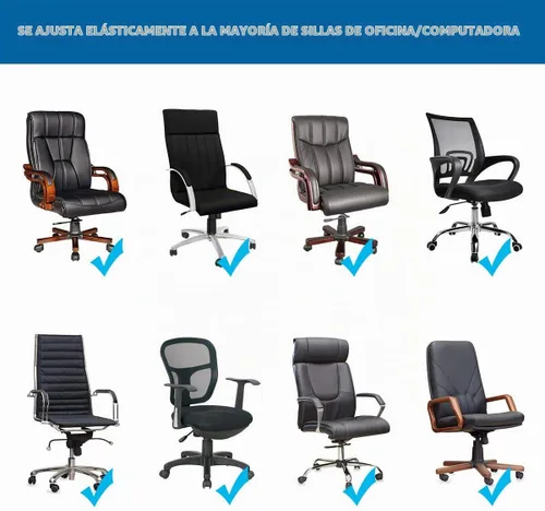 Vista 7 de WOMACO Fundas para Silla de Oficina Estampadas, Funda Elástica para Silla de Computadora Funda Universal para Silla de Jefe Estilo Simplismo Moderno