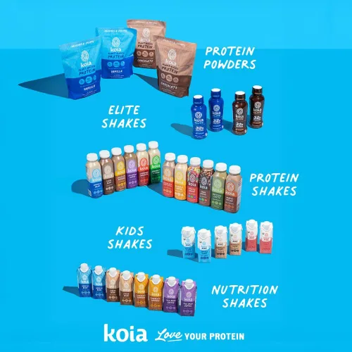 Vista 8 de Koia - Proteína en polvo a base de plantas, vainilla, 20 g de proteína, 3 g de azúcar, 6 g de fibra prebiótica, antes y después del entrenamiento