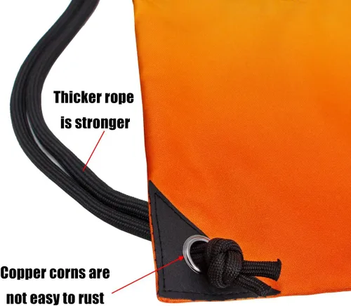 Vista 3 de HOLYLUCK - Mochila, bolsa deportiva con cordón ajustable para gimnasio