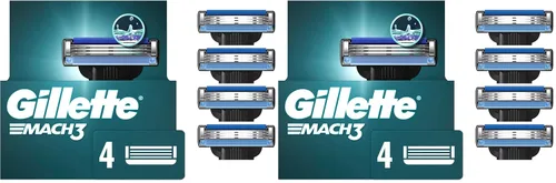 Vista 9 de Gillette Mach3 - Recambios de maquinilla de afeitar para hombres, 4 recambios de cuchillas de afeitar