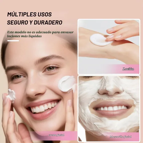 Vista 6 de 6 unids 8 oz 8.5 fl oz tarros cosméticos de plástico blanco con tapas