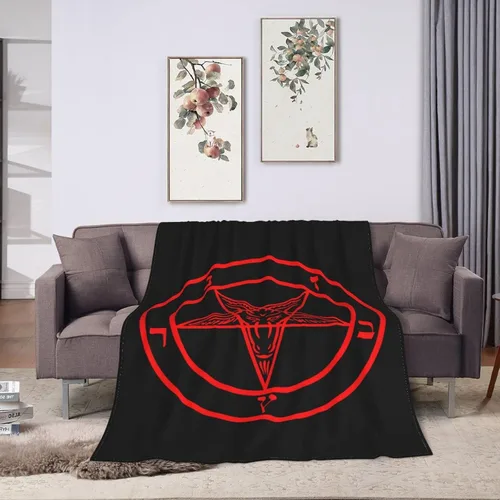 Vista 8 de Baphomet Satan Symbol - Manta térmica, ligera, súper suave y cálida para todas las estaciones, para sofás