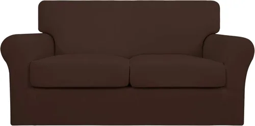 Vista 49 de Easy-Going Funda de sofá suave y elástica de 3 piezas para perros, funda de sofá lavable para sofá de 2 cojines separados, protector elástico
