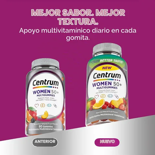 Vista 7 de Centrum MultiGummies para mujeres de 50 años o más, 140