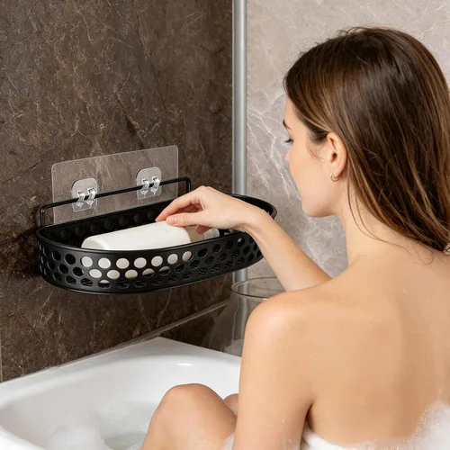 Vista 2 de Shower Shelf Fixing Adhesive 4 Pieces Adhesive Pads