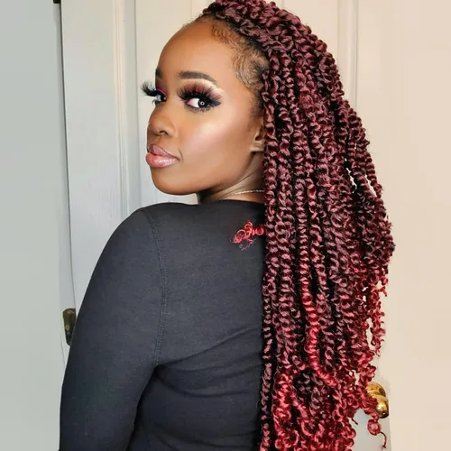 Vista 46 de TOYOTRESS Tiana Passion Twist Hair – 6 pulgadas, 2 piezas de trenzas de ganchillo pretrenzadas color negro natural, extensiones de cabello sintético