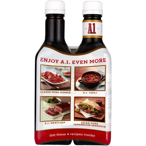 Vista 3 de Salsa de carne A-1 - Botellas de 2/15oz