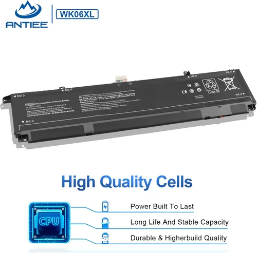 Vista 4 de ANTIEE WK06XL M41711-005 83Wh - Batería de repuesto para laptop HP Omen 16-B0xxx 16-B0000TX 16-B0047TX 16-C0167AX Omen 7 Plus 17-CK0xxx 17-CK0007NV