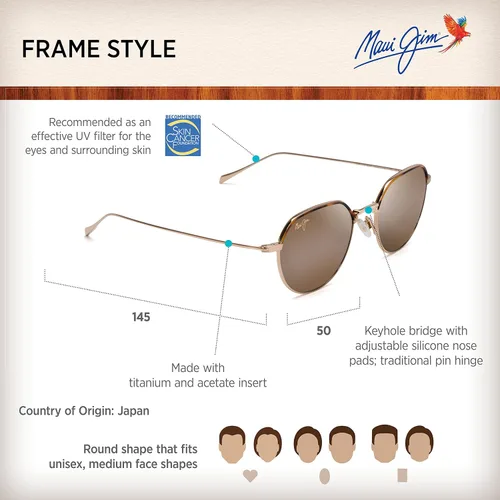 Vista 6 de Maui Jim Gafas de sol clásicas polarizadas para hombre y mujer