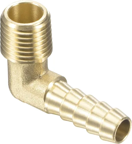 Vista 9 de M METERXITY Accesorios de púas de manguera de latón - Codo de 90 grados Conector de tubo de latón de 1/4 de pulgada Aplicar al gas de agua