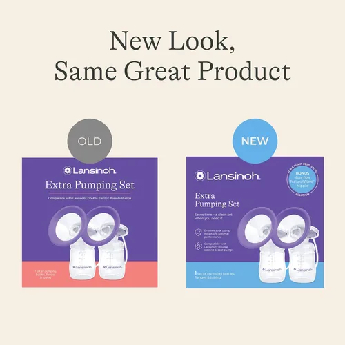 Vista 2 de Lansinoh - Juego de bombeo extra para extractores de leche NaturalWave y Signature Pro Piezas de repuesto para bombas con botellas, tubos y bridas