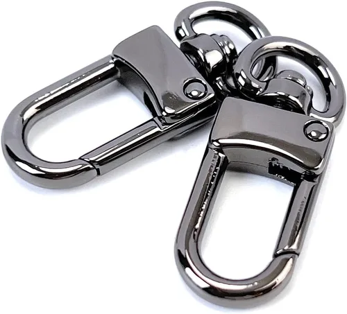 Vista 8 de 10 clips giratorios resistentes de oro antiguo, pequeños cierres de pinza de langosta para puerta de empuje, ganchos a presión, estilo arco