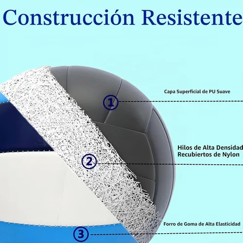Vista 4 de Official Size 5 Volleyball Balls, Waterproof Soft Bulk Recreational Volley Balls with Pump and Net Bag for Beach Pool Sand Training for Beginner