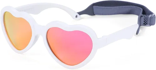 Vista 18 de Gafas de sol polarizadas flexibles en forma de corazón para bebés con correa ajustable para niños pequeños y bebés de 0 a 24 meses B9*