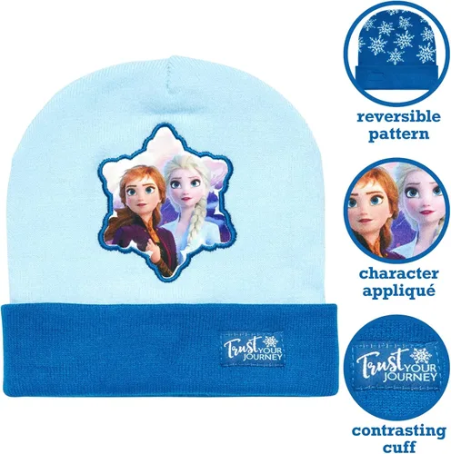 Vista 2 de Disney - Gorro de invierno para niñas y 2 pares de guantes o manoplas edad 2-7