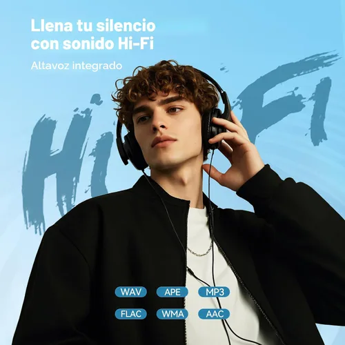 Vista 4 de AGPTEK Reproductor MP3 de 64 GB con Bluetooth, M3 Reproductor de música de 2.4 pulgadas con altavoz y radio FM, botones táctiles, soporta hasta 128