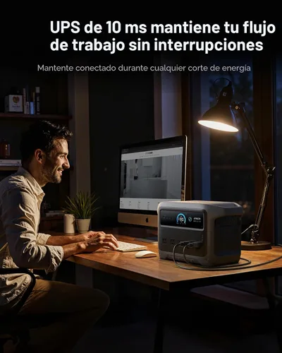 Vista 8 de Anker SOLIX C1000 Gen 2 Estación de energía portátil, generador solar de 2,000 W (pico 3,000 W), carga completa en 49 minutos, batería LiFePO4