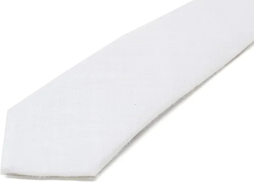 Vista 135 de Corbata delgada de algodón cambray para hombre, estilo desgastado texturizado - 2 1/2 pulgadas de ancho