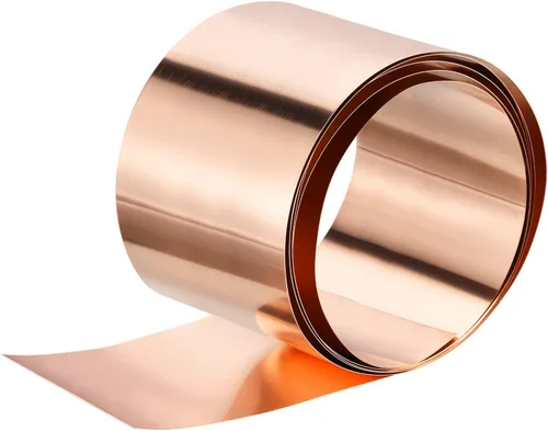 Vista 7 de uxcell 99.9% de cobre puro intermitente, 0.039 in x 1.969 in x 1 M rollo de hoja de metal de cobre tira de cobre placa de lámina de metal