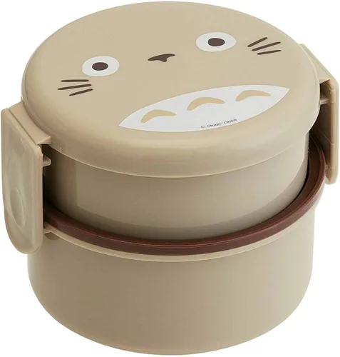 Vista 5 de Lonchera tipo bento de 2 niveles redonda de la marca Skater Kiki's Delivery Service con compartimentos (17 onzas) - Diseño japonés auténtico - Apta