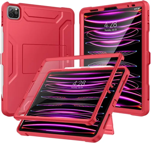 Vista 9 de Soke Funda para iPad Pro de 11 pulgadas 2022/2021/2020/2018/iPad Air de 5ª/4ª generación, protector de pantalla integrado - Compatible con carga