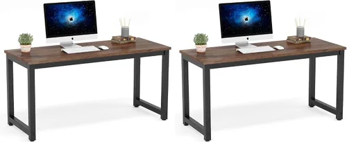 Vista 39 de Mesa para computadora Tribesigns moderna estilo sencillo para PC, portátil, estudio, moderna estación de trabajo para el oficina en casa