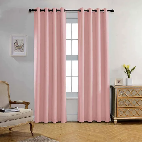 Vista 22 de Miuco paneles de cortina de oscurecimiento con arandelas, cortinas opacas con textura para salón, juego de 2