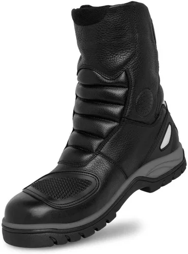 Vista 7 de WORKLAND 77418 Motorcycle Boots Men - Leather Boots with Protections - Motorcycle Shoes for Men - Rubber Sole Slip Resistant and Reflective