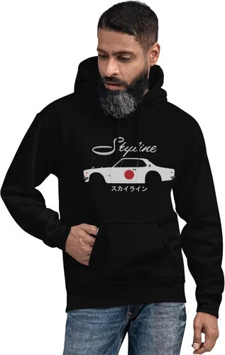 Vista 2 de Skyline Hakosuka GT-R Japonés JDM Vintage Datsun GTR Art - Sudadera con capucha unisex