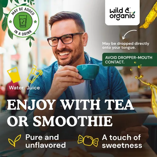 Vista 7 de Wild & Organic Gotas de Extracto de Saw Palmetto - Apoyo Urinario - Saw Palmetto para Hombres y Mujeres - Suplemento Líquido de Bayas de Serenoa