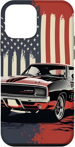 Vista 16 de Funda para iPhone 16, estilo vintage, con bandera de Estados Unidos, para hombre