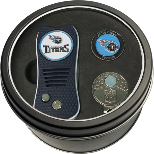 Vista 7 de Team Golf Set de regalo NFL Herramienta de divot de hoja conmutadora, clip de tapa y 2 marcadores de bola de esmalte de doble cara, diseño Multi