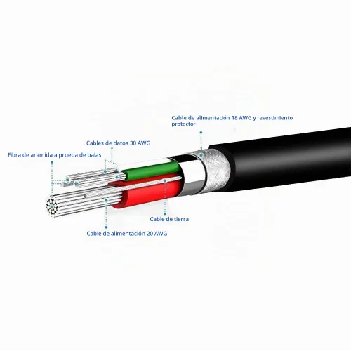 Vista 3 de Cable de carga USB, sincronización de fecha, Wacom Intuos, compatible con tablet CTL480 CTL490 CTL690 CTH480 CTH490 CTH680 CTH690 Wacom Bamboo