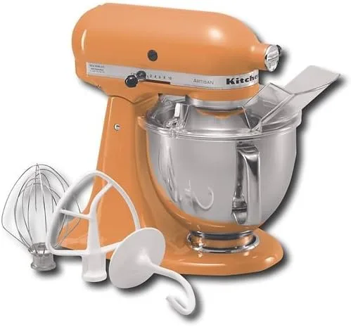 Vista 26 de KitchenAid KSM150PSCV Artisan Series Batidora de pie de 5 cuartos con escudo vertedor - Caviar