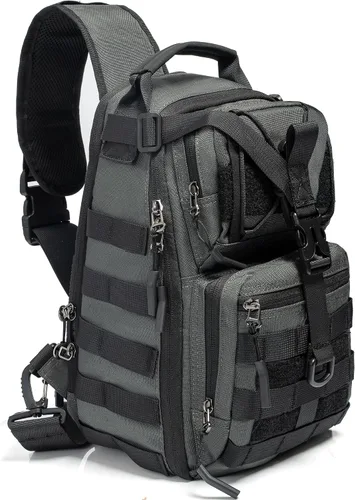 Vista 10 de NICGID Mochila militar táctica Daypack Molle Army Assault Pack Bug Out Bag Viaje Pesca Senderismo Trekking Mochila