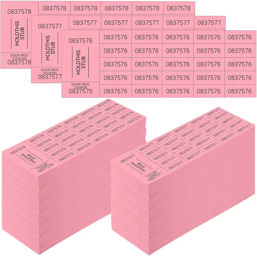 Vista 13 de Kosiz 2000 hojas de boleto para rifa, 25 boletos de subasta chinas para oferta, bandeja complicada, canasta, hojas para rifa para recompensas