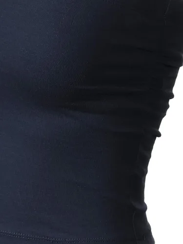 Vista 4 de MixMatchy Tops de tubo elásticos laterales fruncidos básicos para mujer