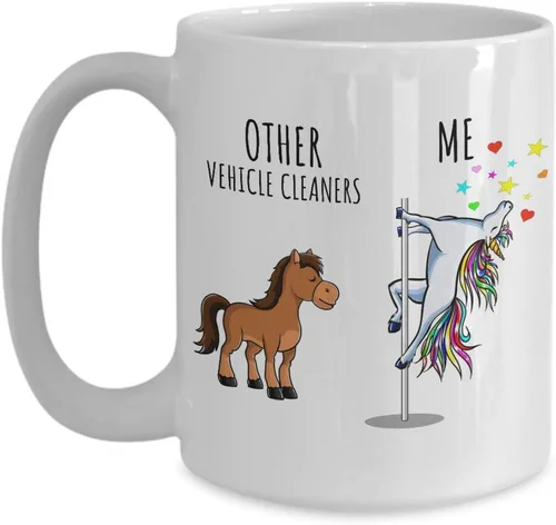 Vista 9 de Unicorn Vehicle Cleaner Mug Other Me Funny Gift For Coworker Women Her Cute Office Birthday Present Magical Joke Quote Gag Coffee Tea Cup 11 oz