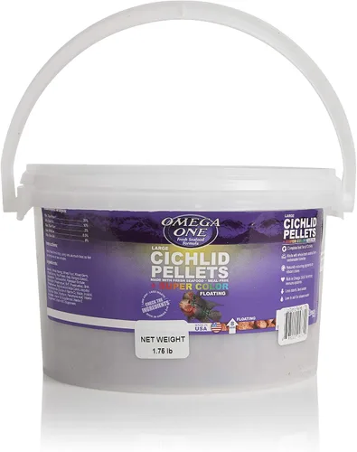 Vista 8 de Omega One Pellets flotantes estupendos del cíclido del color, gránulos pequeños de 9.8 ft m, envase de 3,5 oz