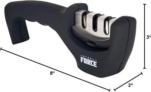Vista 7 de Steel Force KS03 - Afilador de cuchillos 4 en 1 con guante resistente a cortes negro