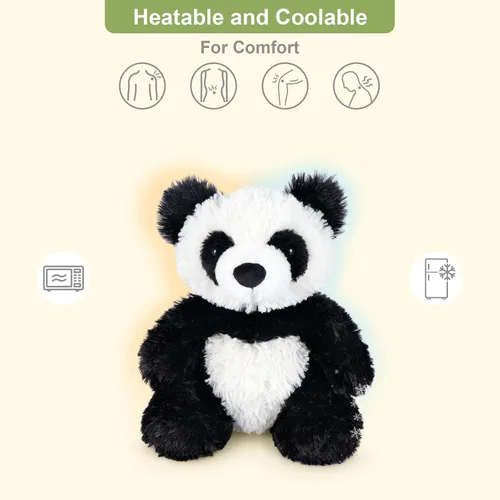 Vista 10 de [Usado] SuzziPals Panda - Almohadilla térmica para animales de peluche, para microondas para calmar