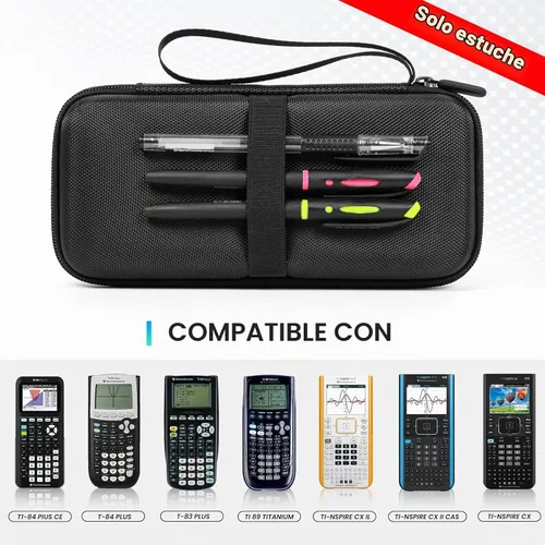 Vista 2 de Funda para calculadora gráfica para Texas Instruments TI-84 Plus CE, estuche protector para TI-83 Plus CE Ti-85 Ti-89 Ti-82 Plus/C CE, funda rígida