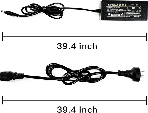 Vista 7 de Fuente de alimentación de neón Adaptador de corriente CC, 12 V, 5 A, 60 W, con certificación UL, adaptador de corriente LED, transformador
