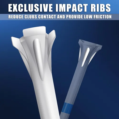 Vista 4 de CHAHMPKEY Premium 3-Prong Plastic Golf Tees 3-1/4" 120 or 100 Pack- 40% Reduced Ball Contact with High Stability and Long Distance Performance Golf